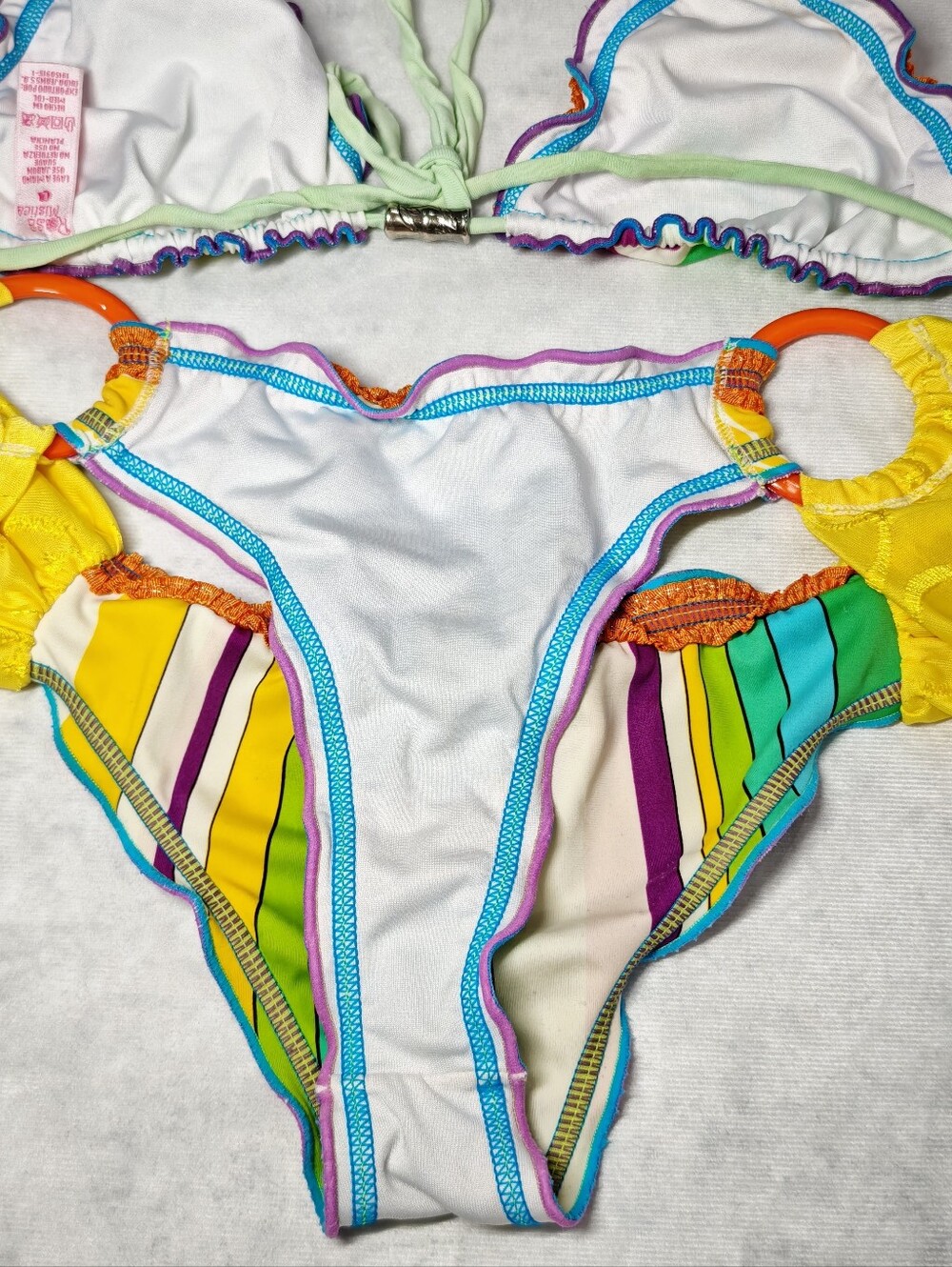 Rosa Mistica Y2k Columbian bikini beaded sequins green yellow blue orange purple - Picture 9 of 10